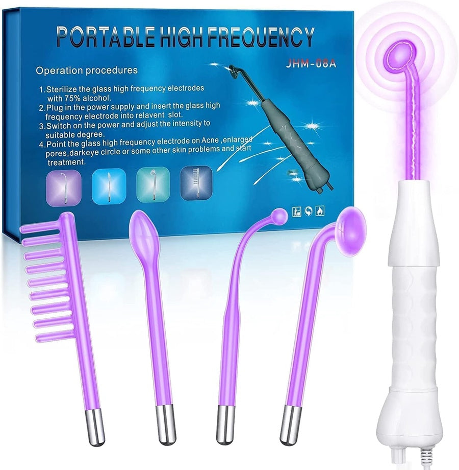 جهاز التردد العالي بـ 4 رؤوس للعناية بالبشرة و الشعر - High Frequency