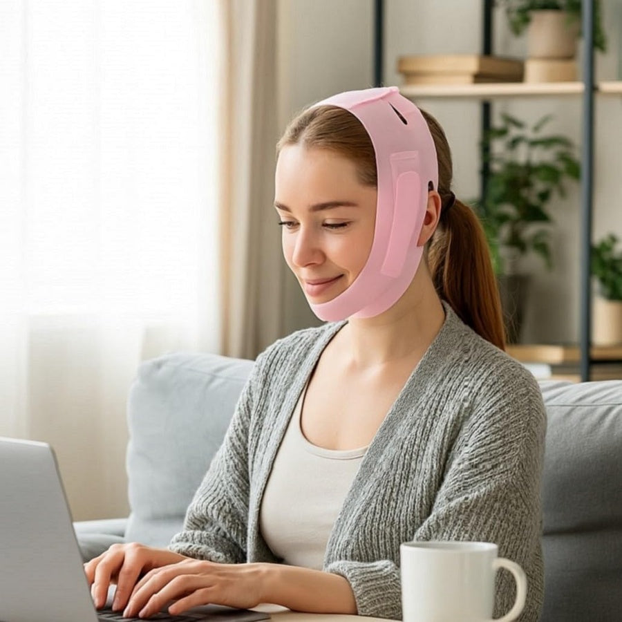 قناع السيليكون لشد الوجه وإخفاء اللغد