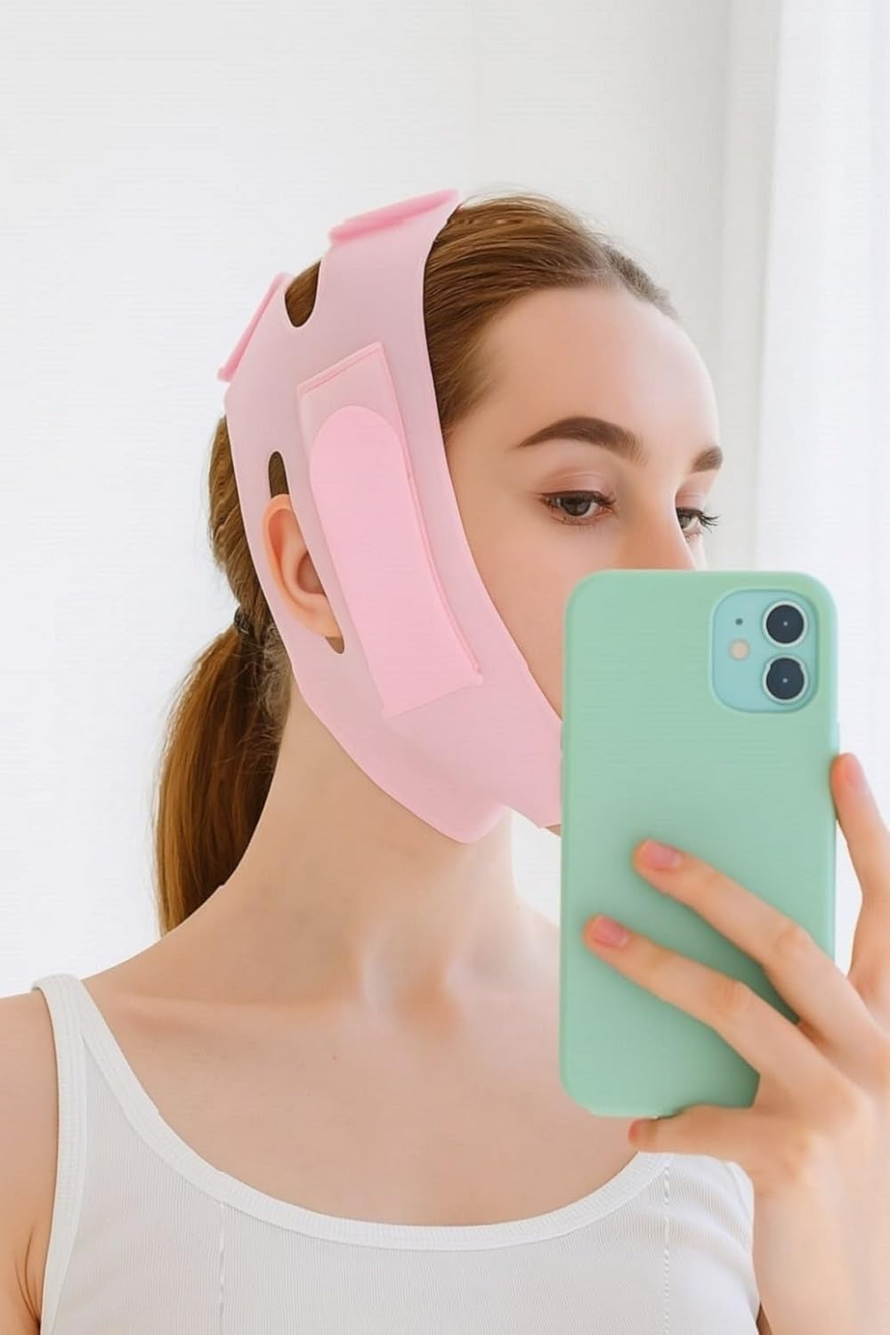 قناع السيليكون لشد الوجه وإخفاء اللغد