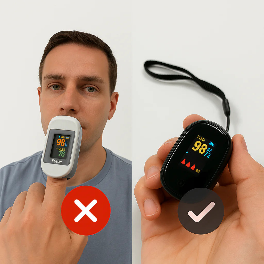 جهاز قياس نبضات القلب ونسبة الأكسجين في الدم بدقة طبية عالية